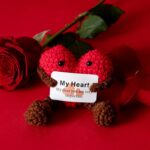 A JOYOFUN Red Rose & Heart Love You Mug Gift Set, featuring a magic coffee mug, red soap roses, a scented candle, and heart o