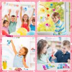 A colorful assortment of 28 heart-shaped sticky hands in red, orange, blue, green, and rose, each with a matching Valentine's