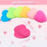 A stack of multicolor OHOME heart sticky notes, showcasing dark blue, light pink, neon green, orange, bright green, and hot p